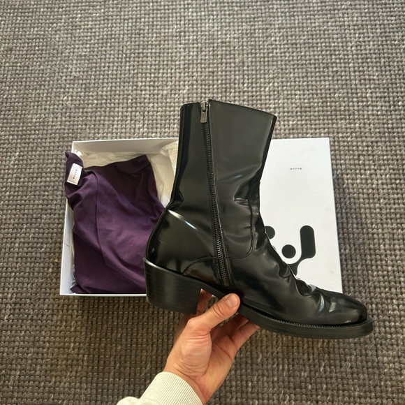 Eytys Blaise Black Leather Zippered Boot main image 15